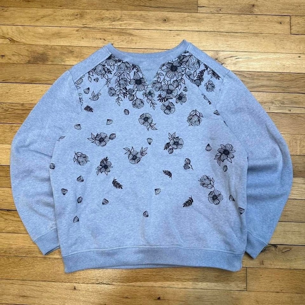 Faded purple cute Floral Crewneck Sweatshirt